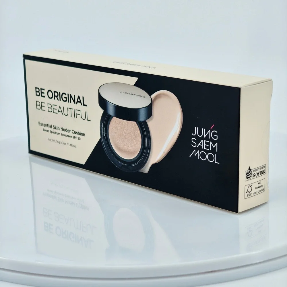 Jung Saem Mool Essential Skin Nuder Cushion 23 Medium Deep SPF 50 Bundle New